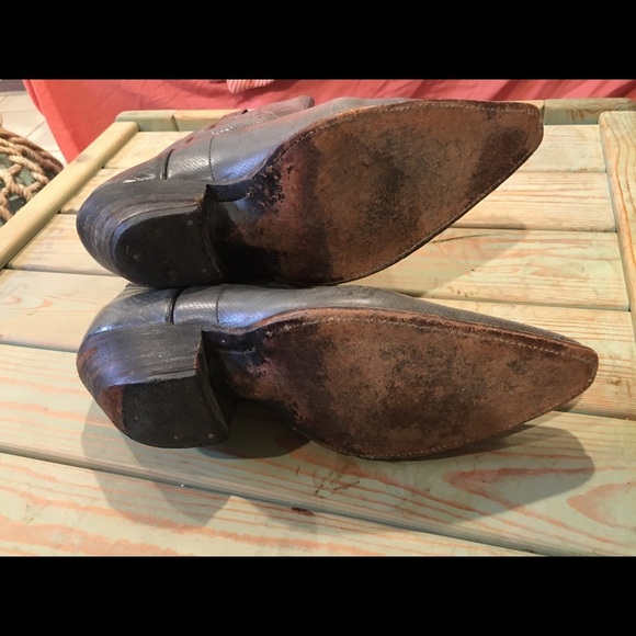 Vintage grey cowboy boots - women’s size 8.5 - Picture 2 of 11